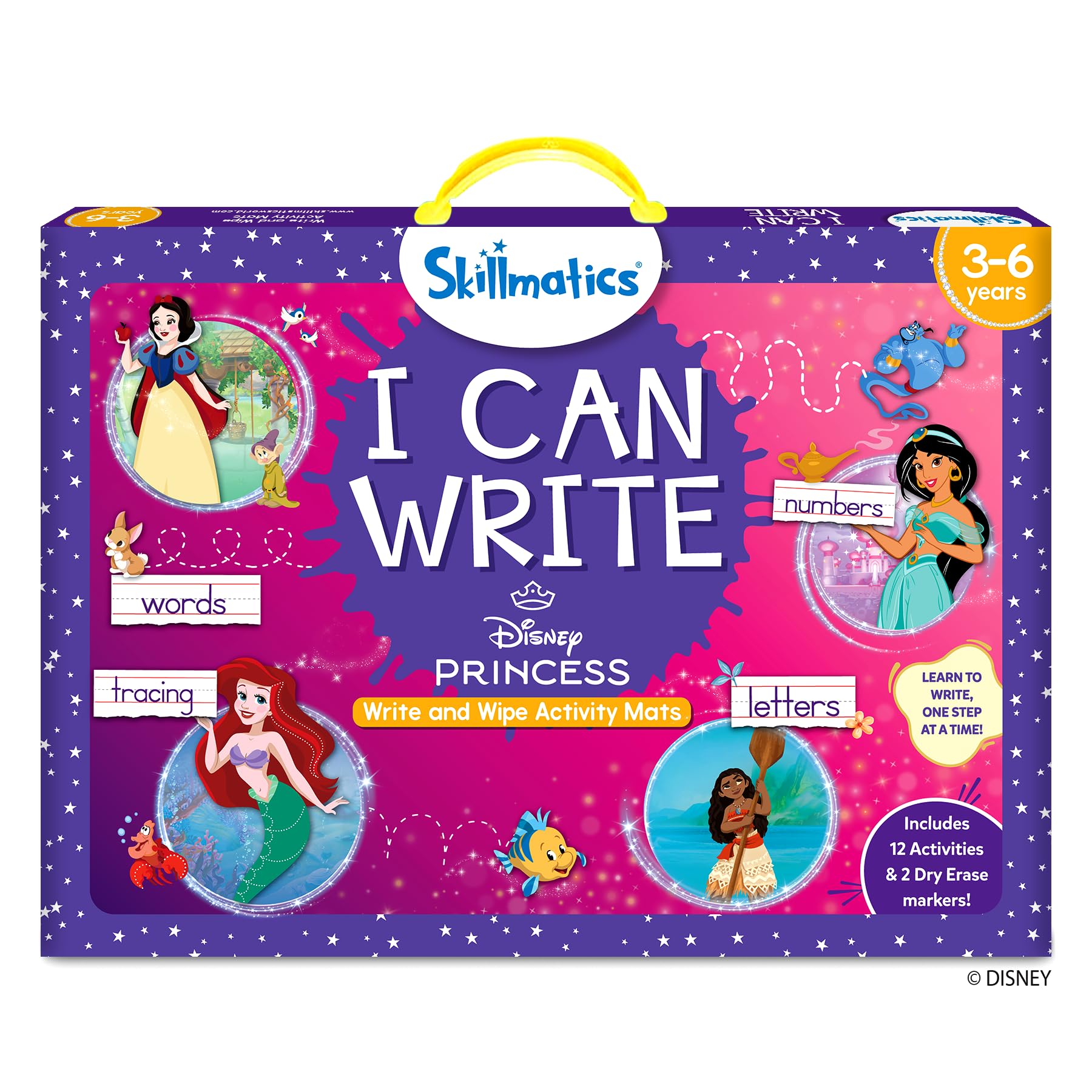 Skillmatics I Can Write Disney Princess - Reusable Preschool Learning Activities, Educational Game, Handwriting Aids, Back to School Supplies, Easter Gifts for Students, Kids, Toddlers Ages 3, 4, 5, 6