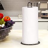 OBODING Kitchen Roll Holder Free Standing Black Paper Towel Holder view 3