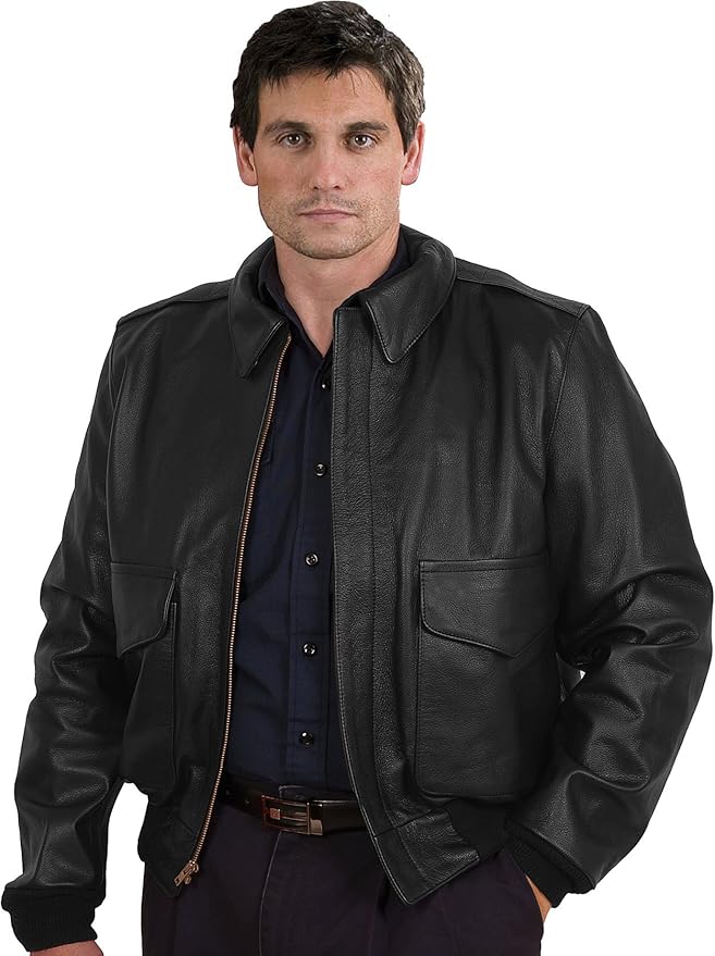 A2 Military Specs Bomber Cowhide Leather Jacket Made in The USA at