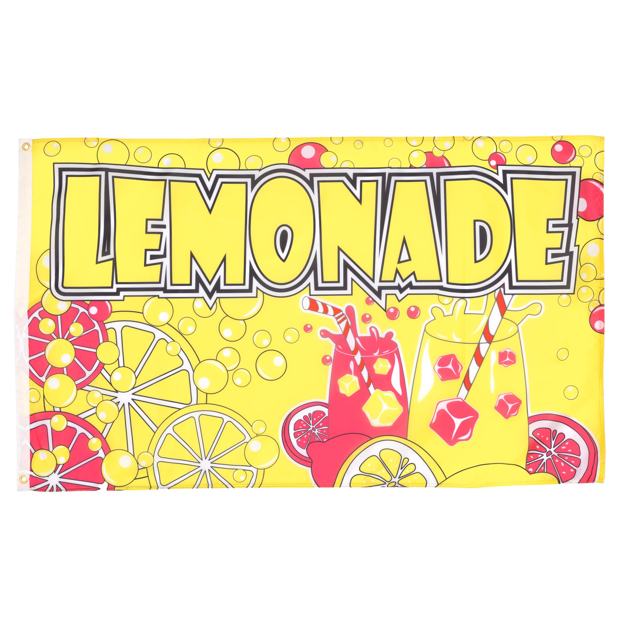AZ FLAG - Lemonade Flag - 3x5 Ft - 100D Polyester Fresh Lemonade Banner with Two Metal Grommets - Fade Resistant - Vivid Colors - 3' x 5' Feet - 150x90 Cm