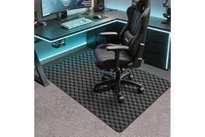 AiBOB Office Chair Mat for Carpet, 48"x36"Gaming Computer Desk Mat for Low Pile Carpet, Heavy Duty Floor Protector Mat for Rolling Chairs, Easy Glide Chair Mat for Home Office