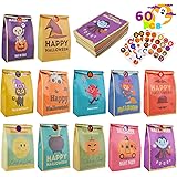 Litviz 60 PCS Halloween Candy Gift Paper Bags for Kids, Party Favor Supplies, Paper Gift Treat Bags, Goodie Bags, Candy Bags,