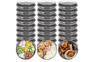 EUPHHONYCS 30 Pack 10 Inch Plastic Serving Tray with Lid Plastic Disposable Food Serving Platters Round Stackable Large Sandwich Trays for Party Fruit Cake Sandwich Takeout Food