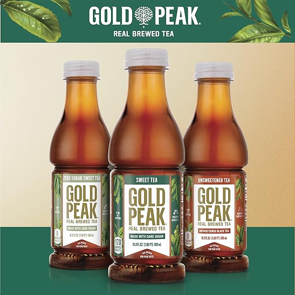 GOLD PEAK TEA, UNSWEET TEA, 16.9 FL OZ, 6 PACK