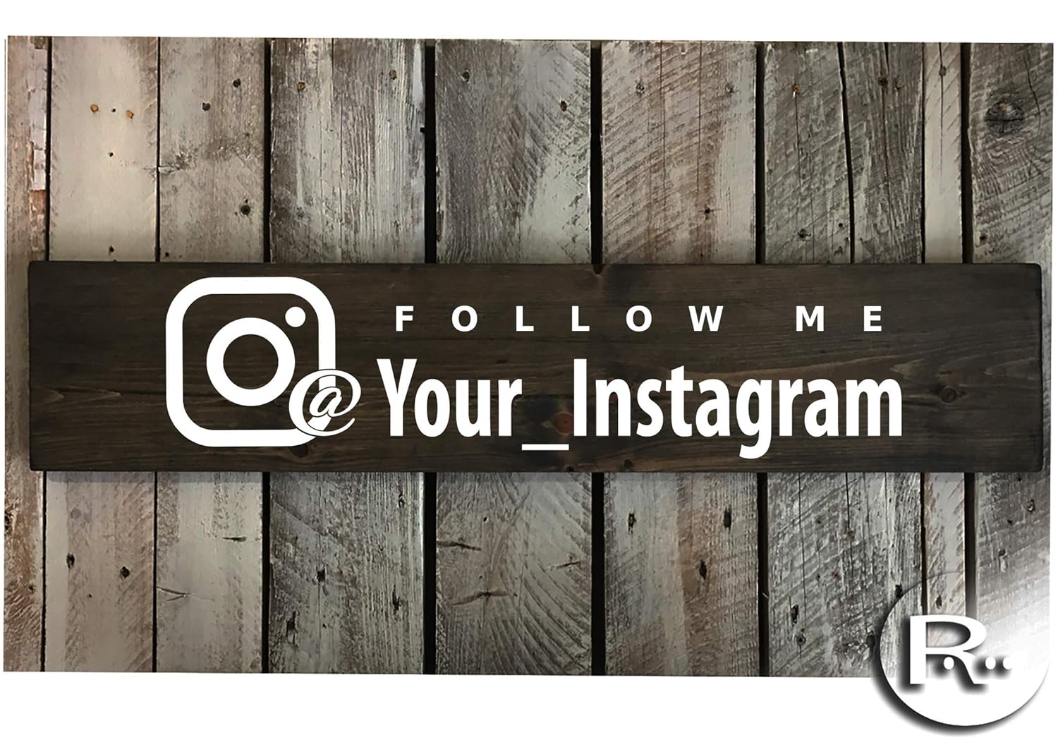 Follow Me On Instagram Personalized With Your Ig Name Pine Wood Sign 34 X 7 Custom Handmade Wood Sign Social Media Sign Handmade Amazon Com