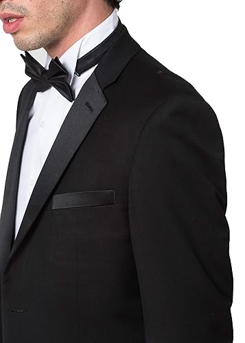 Adam Baker Men's BL401 Slim Fit Tuxedo Suit Black 40L in - Main Image