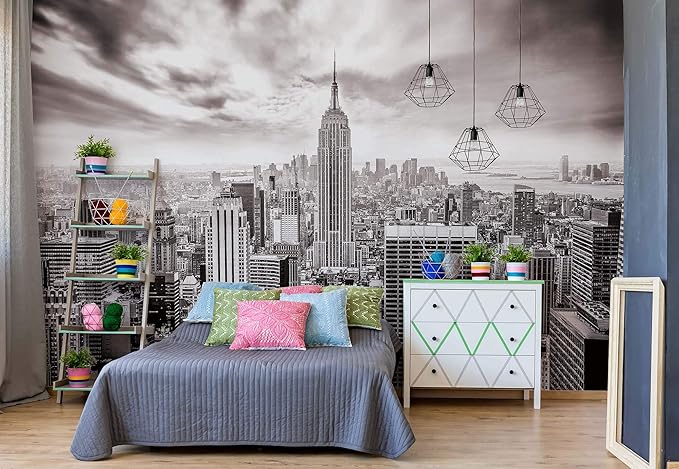 Stadt Skyline Empire State New York - Wallsticker Warehouse - Fototapete - Tapete - Fotomural - Mural Wandbild - (2318WM) - X