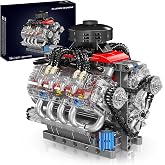Nueris Mini V8 Engine Model Sets - 487 PCS DIY Building Toys Car Motor Kits That Runs - Gift Idea for Adults Boys Girls for Mechanic Engineering Construction