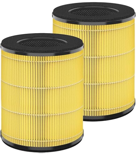 PUREBURG Ersatz-HEPA-Filter 2er-Pack – H13 True HEPA, 3-stufige Filtration, Für Tredy TD-1300, Tenergy Renair, Cool-Living CL-6070A, Beaba