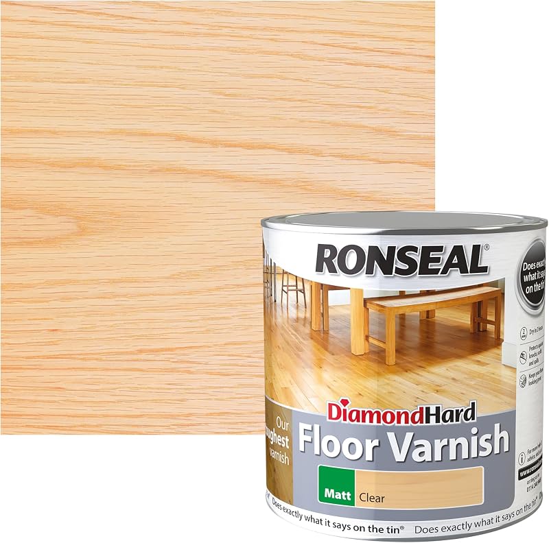Ronseal Diamond Hard Floor Varnish Clear Matt 2.5L