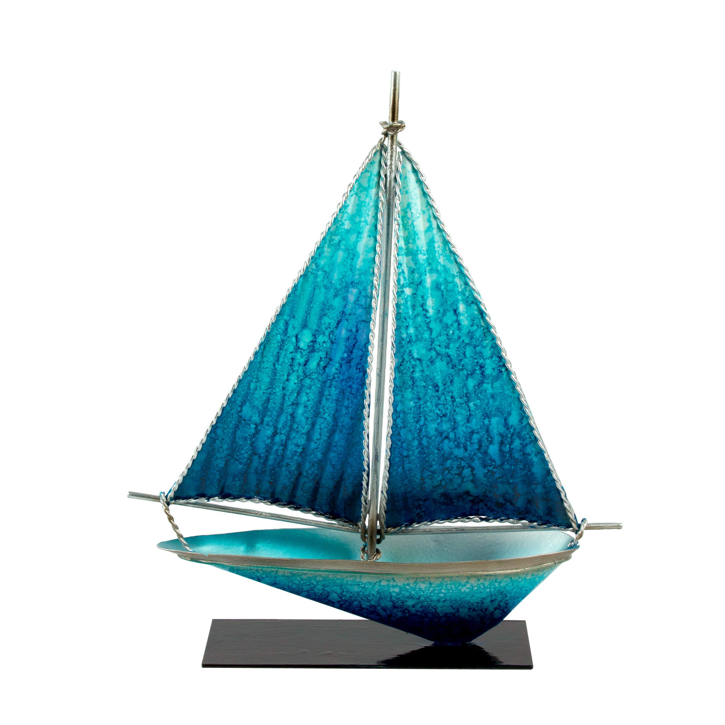 Art Metal Yacht with Stand, 26cm
