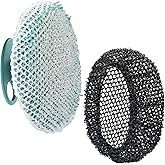 INNERNEED Bath Loofah Shower Sponge Mesh Case Exfoliating Net Washcloth Body Scruuber, for Women and Men, Fit for All Skin Types (Dark Green)