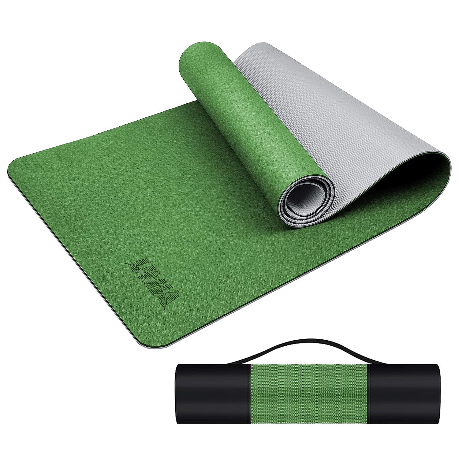 UMIA Yoga Mat for Women & Men Complete with Mesh Shoulder Bag. Eco