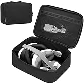 KISLANE Carrying Case for Meta Quest 2 3 3S VR Headset (Compatible) | Padded case fits Meta Quest 2/3/3S headset and controllers. Headset not included.