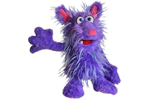 PLAYFUL MINDS Living Puppets 16-Inch Plush Purple Monster Hand Puppet - Fine European Design, Ultra-Soft and Cuddly, Promotes Child Development, Safety Certified, Teacher-Recommended for Boys and Girls