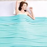 Topcee Cooling Blanket(90"x108"King Size) for Night Sweats Absorbs Heat to Keep Adults Cool on Warm Nights, Q-Max 0.5 Cooling Blankets for Hot Sleepers, Ultra-Cool Lightweight Blanket for Bed