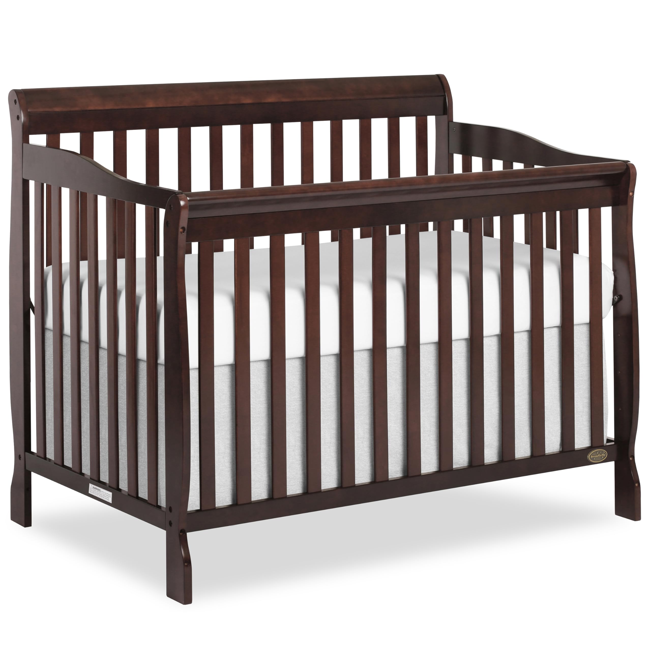 Photo 1 of ***USED/MAJOR DAMAGE***Dream On Me Ashton 5-in-1 Convertible Crib in Espresso, Greenguard Gold Certified , 50x36x44 Inch (Pack of 1)