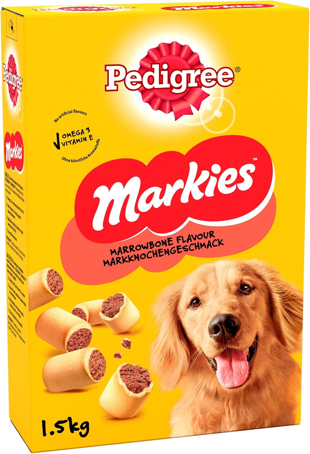 Pedigree Markies Biscuits Dog Treats with Marrowbone, 1.5 kg Amazon