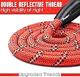 Candure Dog Lead with Soft Padded Handle 5 Ft Reflective Red view 7