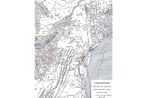 Underground Routes To Canada: Showing Lines Of Travel Of Fugitive Slaves | Softcover Isometric Graph Paper Triangle Grid Book | 100 Pages | African American USA History Map Notebook | Red White & Blue