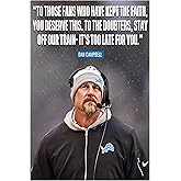 Vincit Veritas Dan Campbell Poster Motivational Quote Posters Inspirational Football Sports Decor Coaching Wall Art Growth Mindset Teacher Educational Teaching Quotes Autograph Elementary Jersey P124