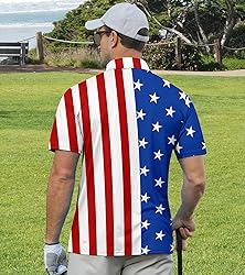 uideazone Mens USA Polo Shirts American Patriotic