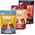 Yay's Beef Jerky Sampler Pack – Healthy High-Protein Snacks, Variety Pack of 3 Flavors (Mild, Spicy, Teriyaki), Low-Carb, Healthy Meat Snacks for Any Occasion – 3 Bags (1.75 oz Each)