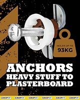 Gripit Brown Plasterboard Fixings Pack of 8 Heavy Duty Stud Wall Fixings view 2