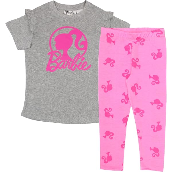 Mono Rosa Sin Mangas De Barbie Para Niña - Con Corazones, Cintura Elástica Y Bolsillos, 100% Algodón