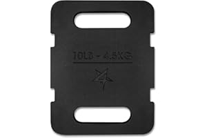 Yes4All Attachable Rucking Weight for Backpack, Cast Iron Training Weight Plate with Quick-Attach Strap Slots, Ergonomic Rounded Handle for Weighted Walking, Hiking, Rucking