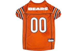 PETS FIRST NFL Chicago Bears Color Rush Dog Jersey, Size: X-Large. Color Rush Jersey, Cool and Sporty Dog Shirt, Best Football Jersey Costume for Dogs & Cats. Licensed Jersey Shirt
