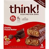 Think Thin Chunky Peanut Butter, 5 Bars