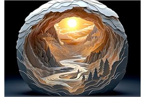 Blueforest Magic Eye 3D Puzzle: 1000 Piece Jigsaw for Adults - Dawn Cave Autostereoscopy Challenge, No Glasses Needed! (27.5x19.7 Inch)