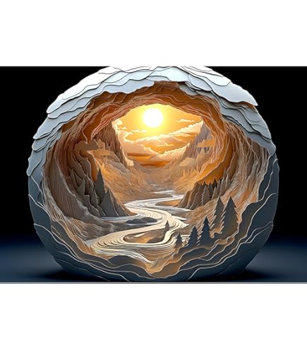 Aazon.co: Asseruon Round Puzzles For Adults 1000 Pieces-Naturelish