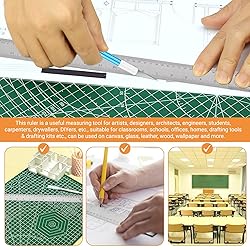 Stainless Steel Metal Ruler with Non-Slip Cork Back