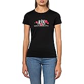 Armani Exchange Womens Snake Graphic Slim Fit Short Sleeve Tee