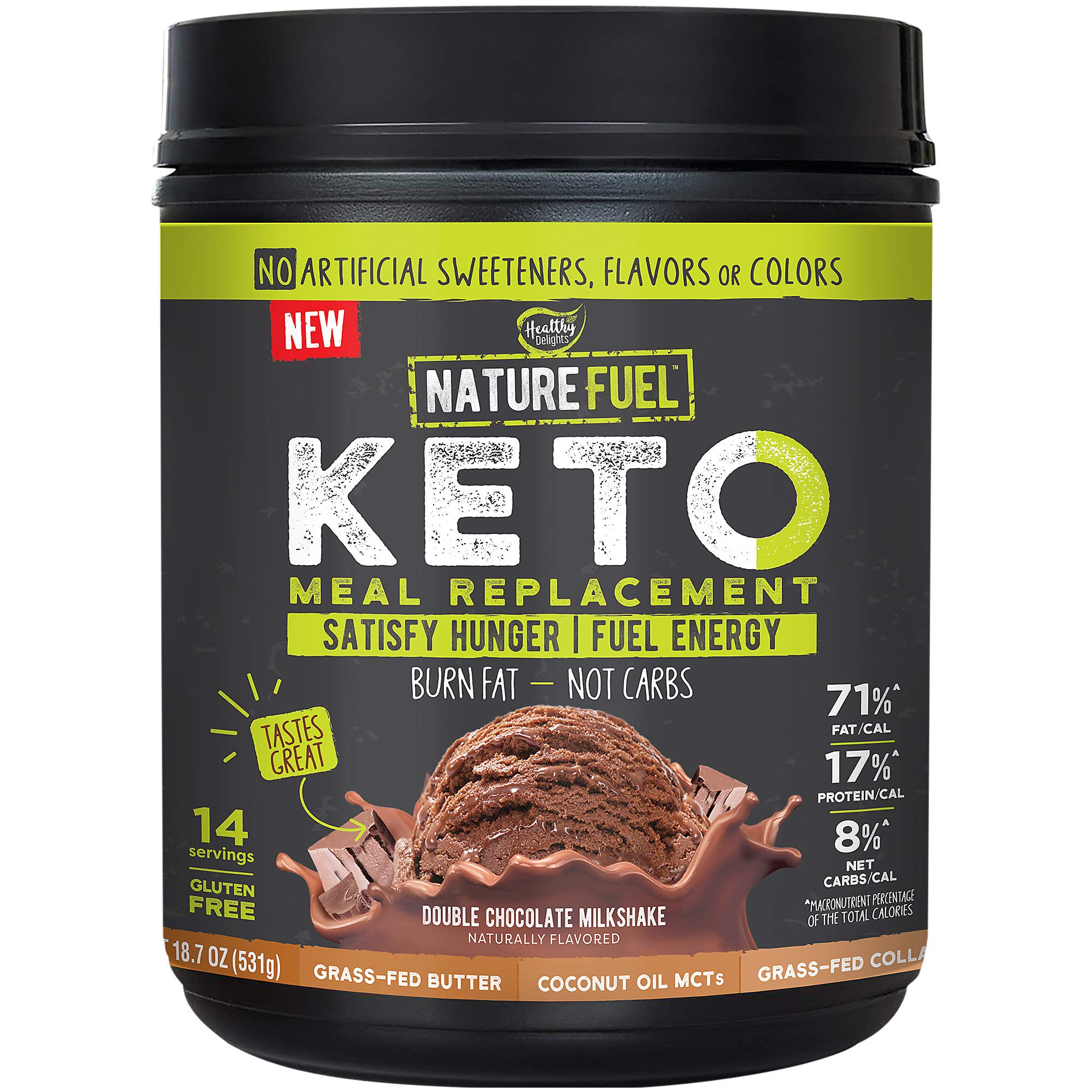 Nature Fuel Keto Shake, Creamy Vanilla Milkshake, Keto Meal