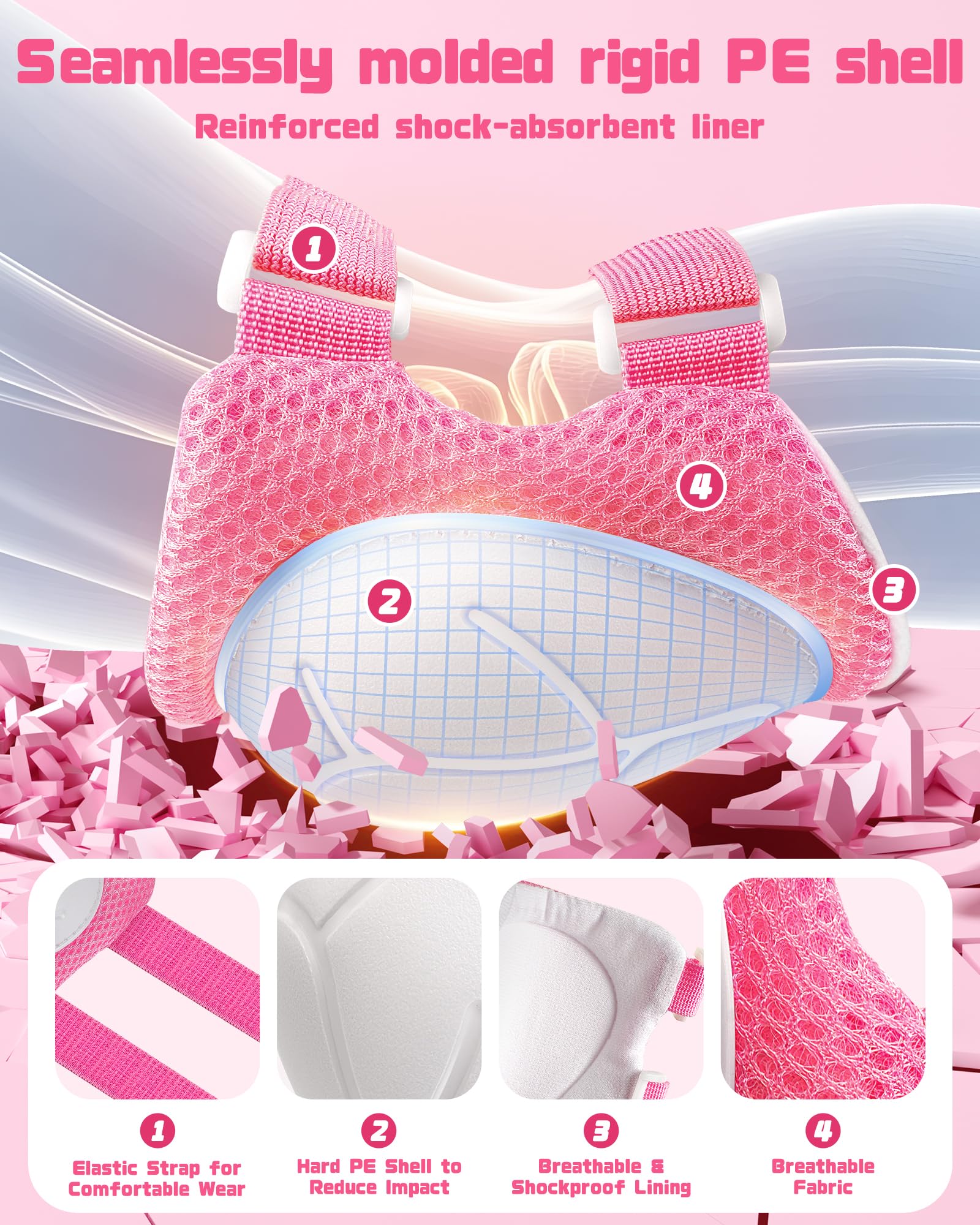 Kids Protective Gear Set, Knee and Elbow Pads with Wrist Guards for Ages 3-8 Year Toddler, 3 in 1 Enhanced Material Protective for Skating Cycling Bike Roller Scooter, Includes Organizer Bag