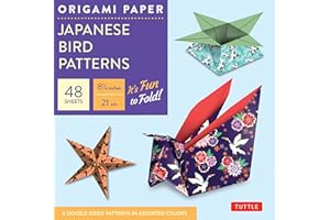 Origami Paper - Japanese Bird Patterns - 8 1/4 - 48 Sheets: Tuttle Origami Paper: Origami Sheets Printed with 8 Different Des