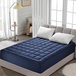 HYLEORY Full XL Mattress Pad Quilted Fitted