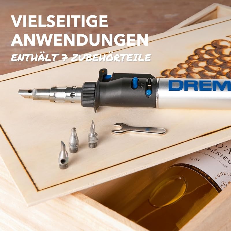 2000 VersaTip Lötkolben - Brennkolben und Löt-Set (mit 7 Wechselspitzen zum Löten, Heißschneiden, Schweißen, Brandmalerei, Holz Gravieren, Schmuckherstellung)