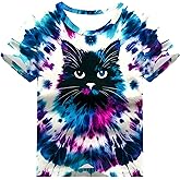 Ecvcdais Little Kids Tie Dye Shirt for Boys Girls Tie-Dye Tshirt Hippie Tee 4-12