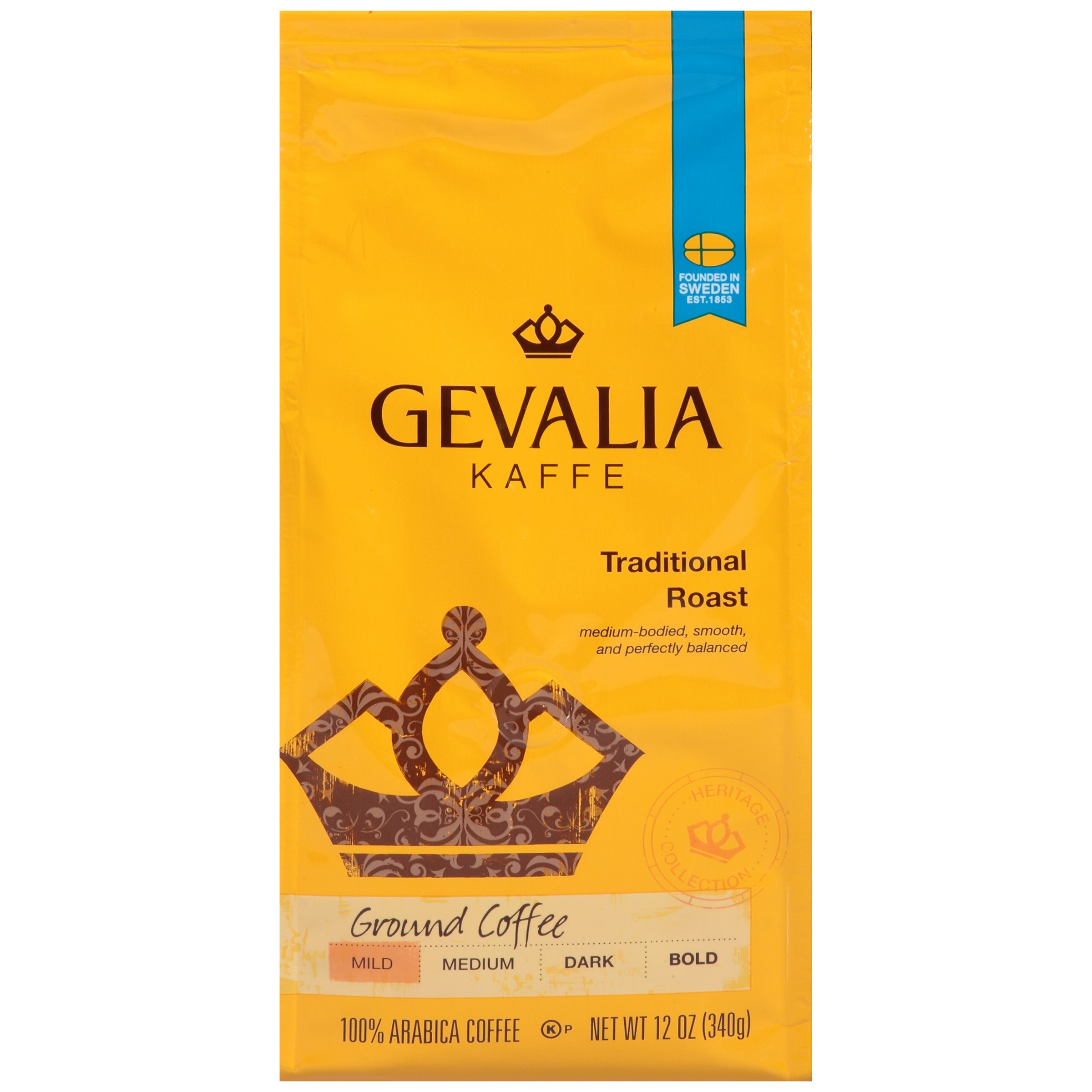 GEVALIA Traditional Blend Coffee, Ground, 12 Ounce, 6 Pack | eBay