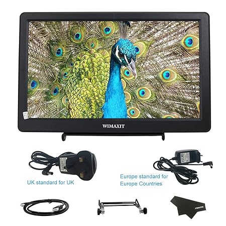 WIMAXIT 10,1 Zoll HDMI VGA 1920x1080 Auflösung Monitor für PC, Kamera, CCTV Überwachung Monitore