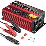 Maxpart Inverter 1000W Car Power Inverters 12v DC to 110v AC Converter with Dual AC Outlet 2.4A USB, 12 Volt Invertor Car Cig