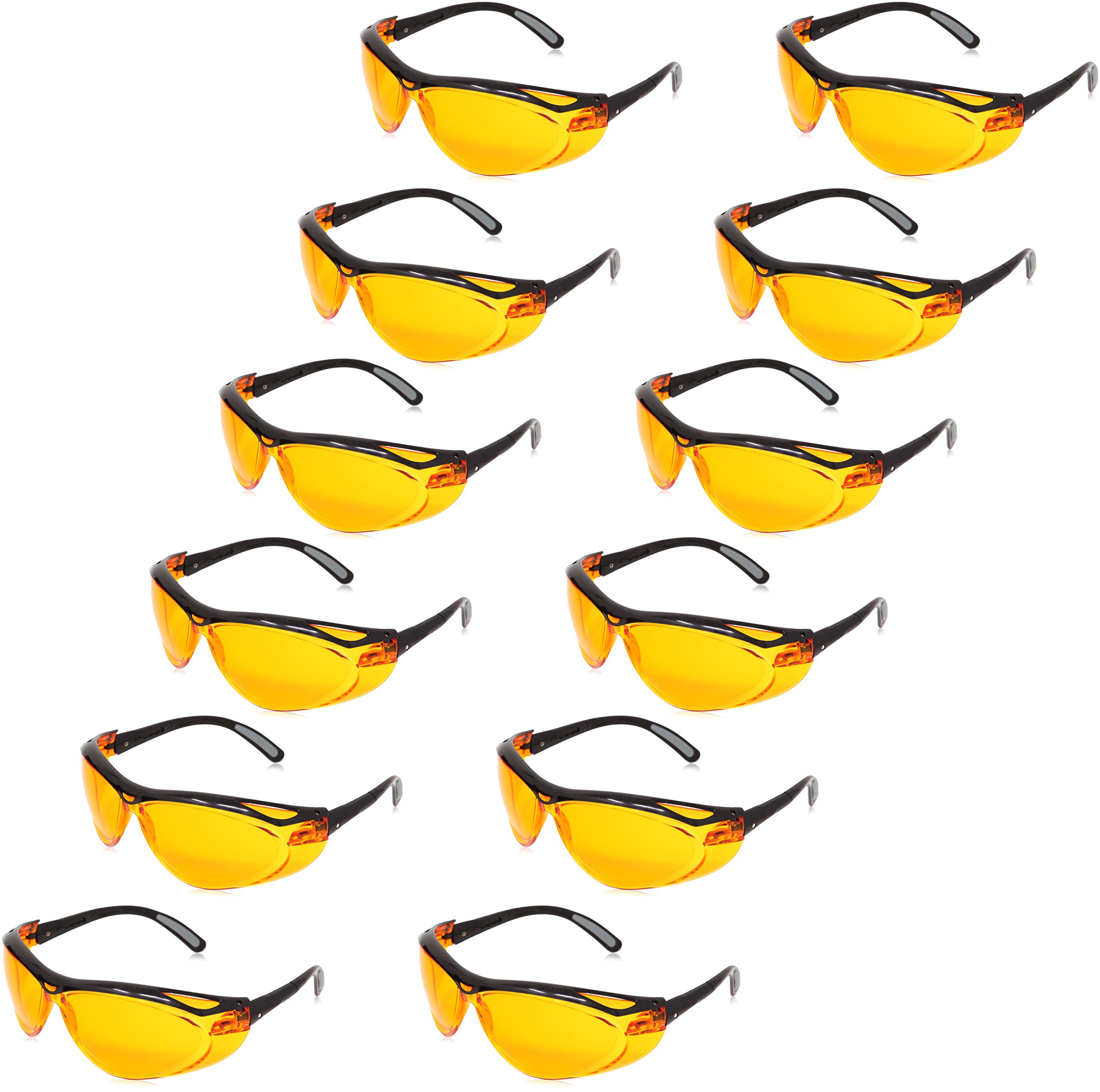 AmazonBasics Blue Light Blocking Safety Glasses, AntiFog, Orange Lens