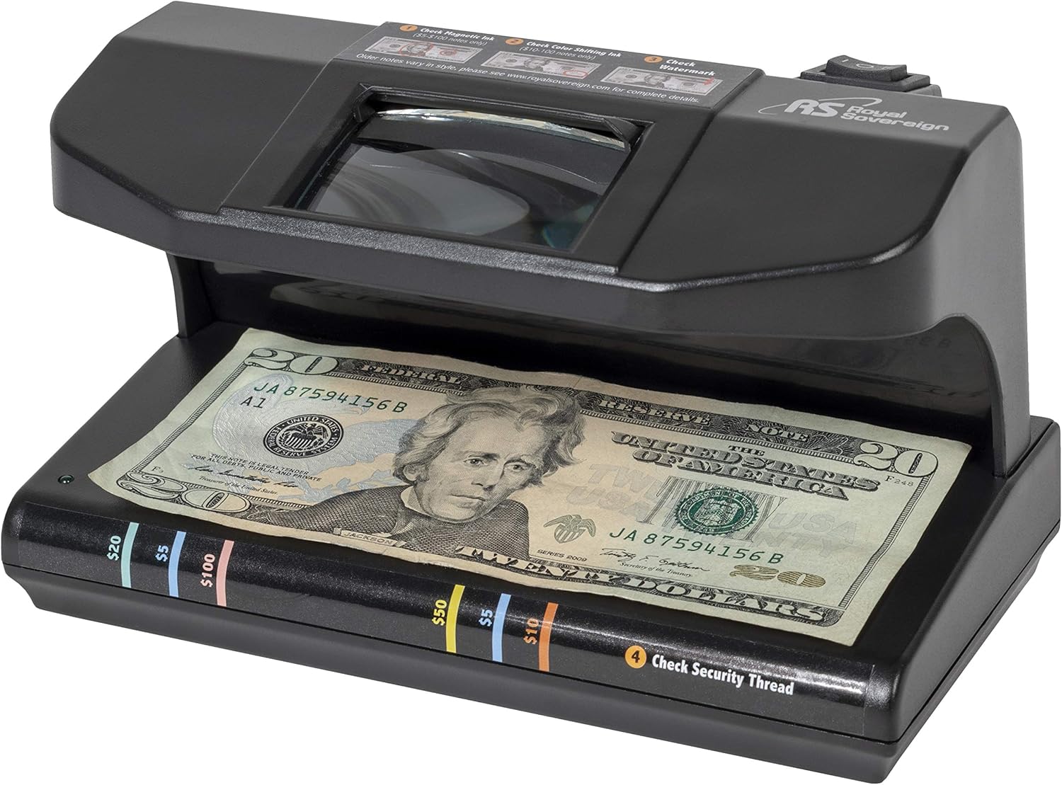 Royal Sovereign Four-Way Countertop Counterfeit Detector (RCD-3000) : Office Products