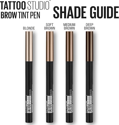 Maybelline Tattoostudio Brow Tint Pen Makeup Medium Brown 0 037 Fl Oz Amazon De Drogerie Korperpflege