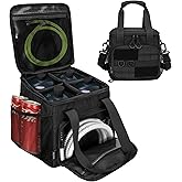 FURIMETY Tactical Storage Bag for 1lb Propane Tank Holds 4 Pcs Camping Stoves Gas Tank, Portable Propane Cylinder Carrying Case for Outdoor Camping, Cooking, Travel and Picnic, Black