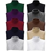 Fake Turtleneck Dickey Detachable Collars Set Half Top Mock Blouse Collar for Women Men